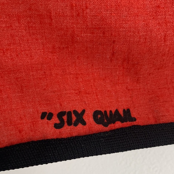 Vintage Harwood Steiger “Six Quail” Silk Screened Cotton Cocktail Party Dress - Picture 9 of 10